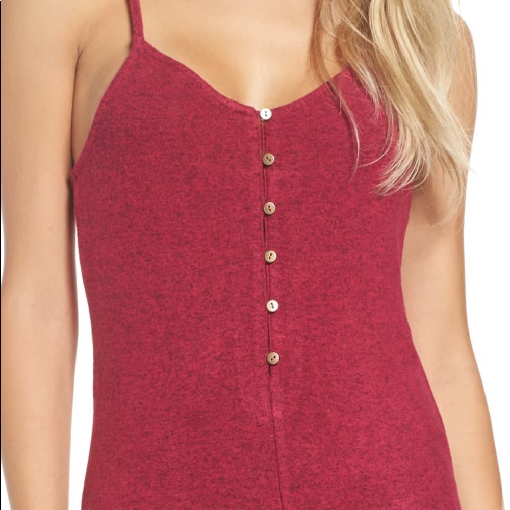 fuchsia knit button up bodysuit large